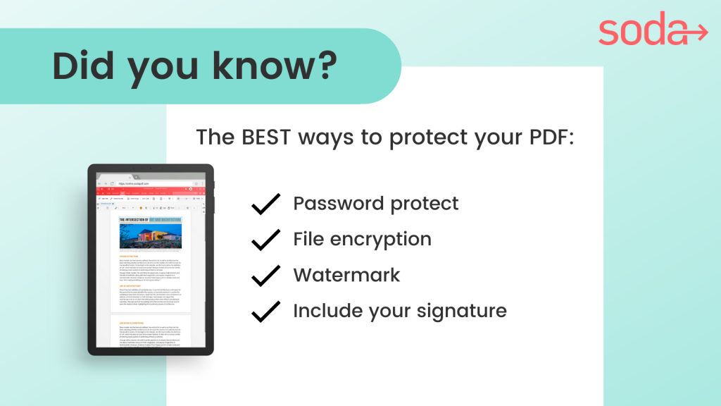 Did You Know - PDF Security - Soda PDF