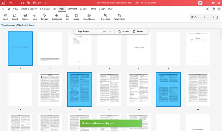 How to replace or add background color in a PDF document - Soda PDF