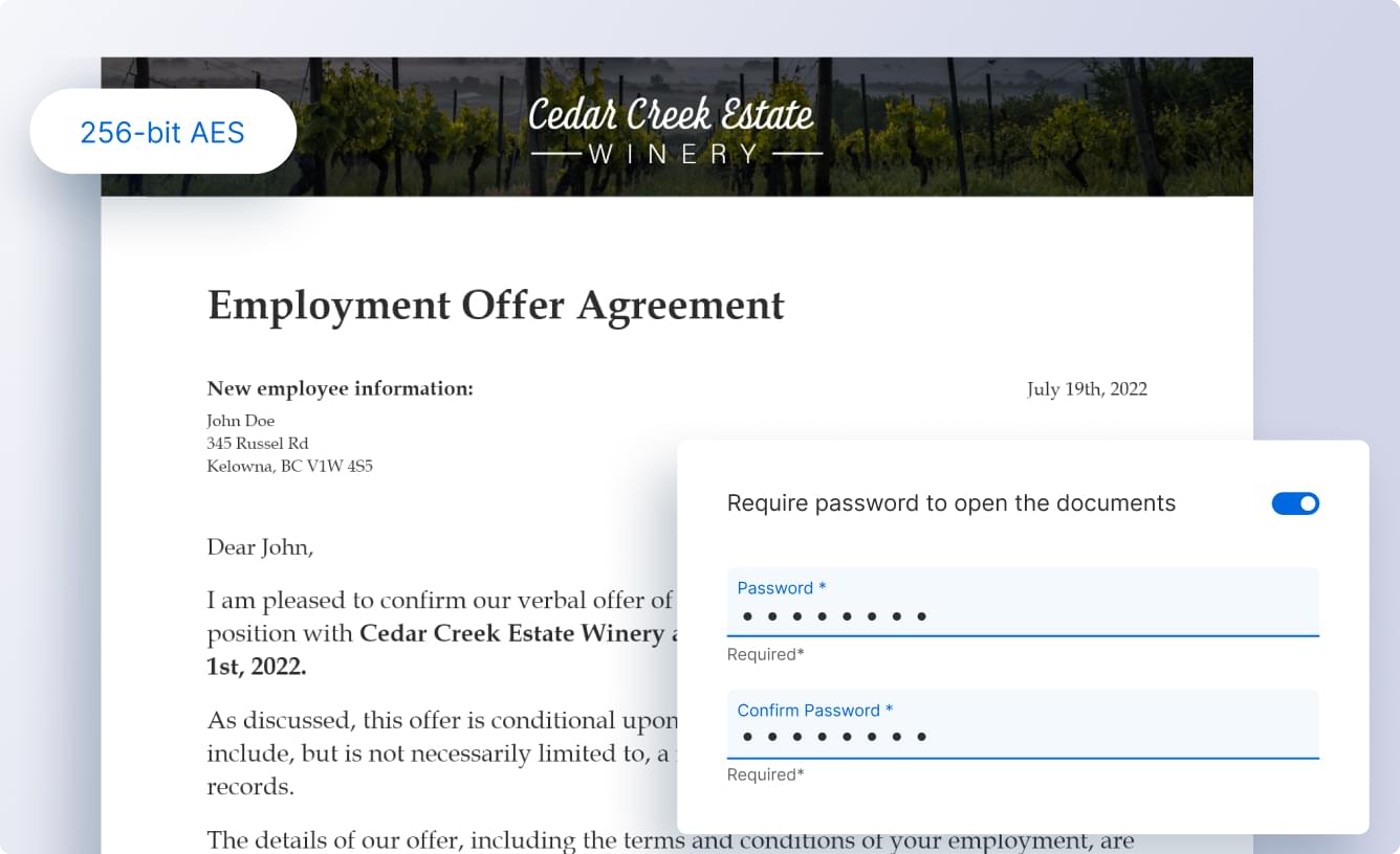 Secure PDFs with Passwords