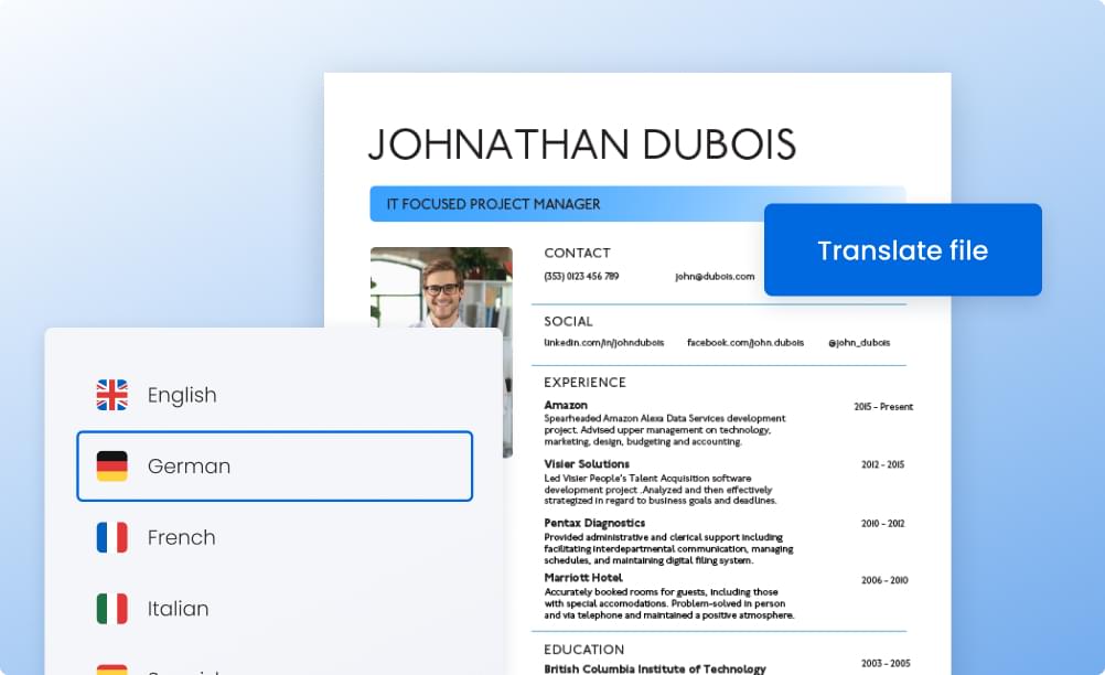 Translate PDF documents in seconds