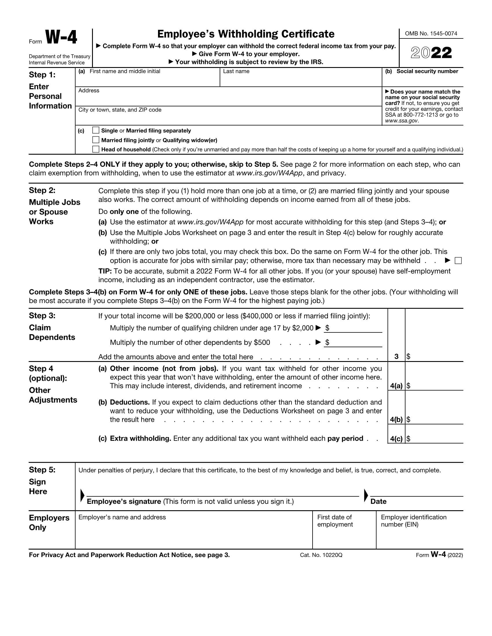 W4r Form 2023 Printable Forms Free Online