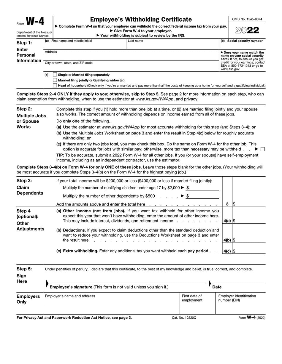 W4r Form 2023 Printable Forms Free Online