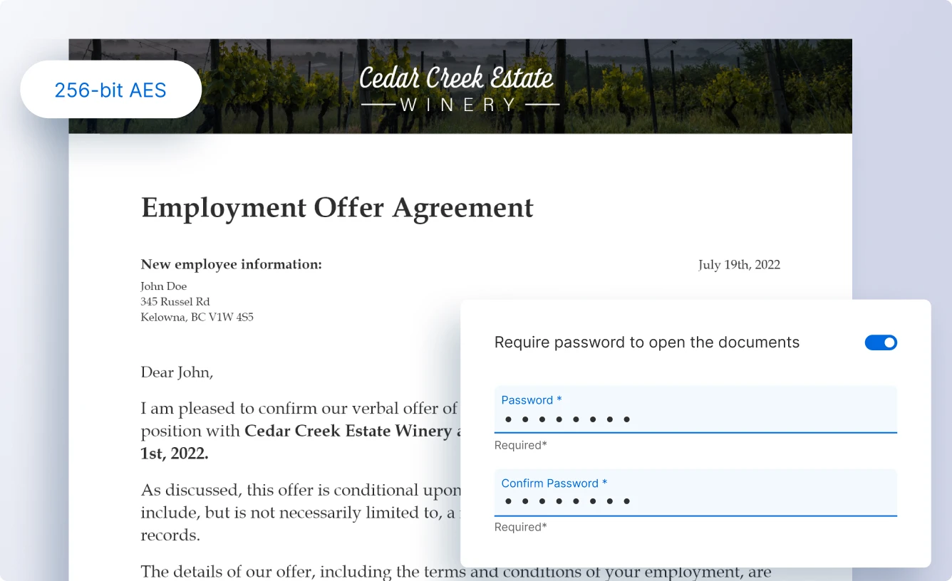 Secure PDFs with Passwords
