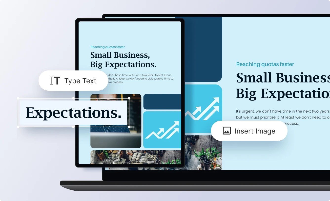 Free PDF editor, for text and images