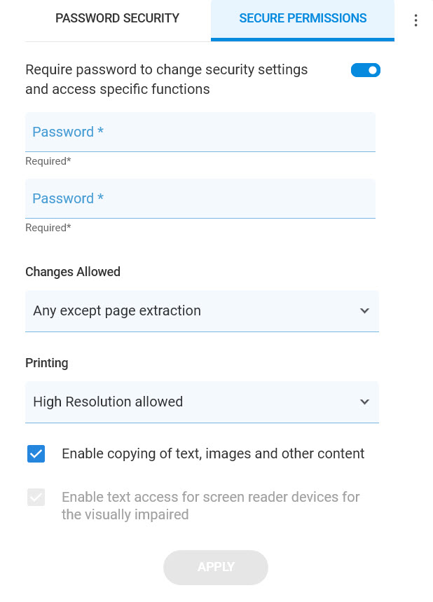 Restrict permissions on a PDF - Protect a PDF - Soda PDF Desktop